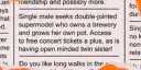 Personals ad