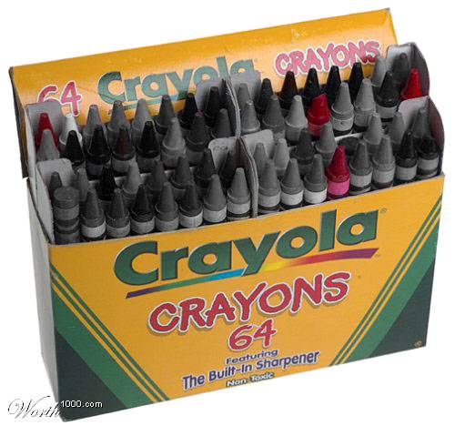 Goth crayons