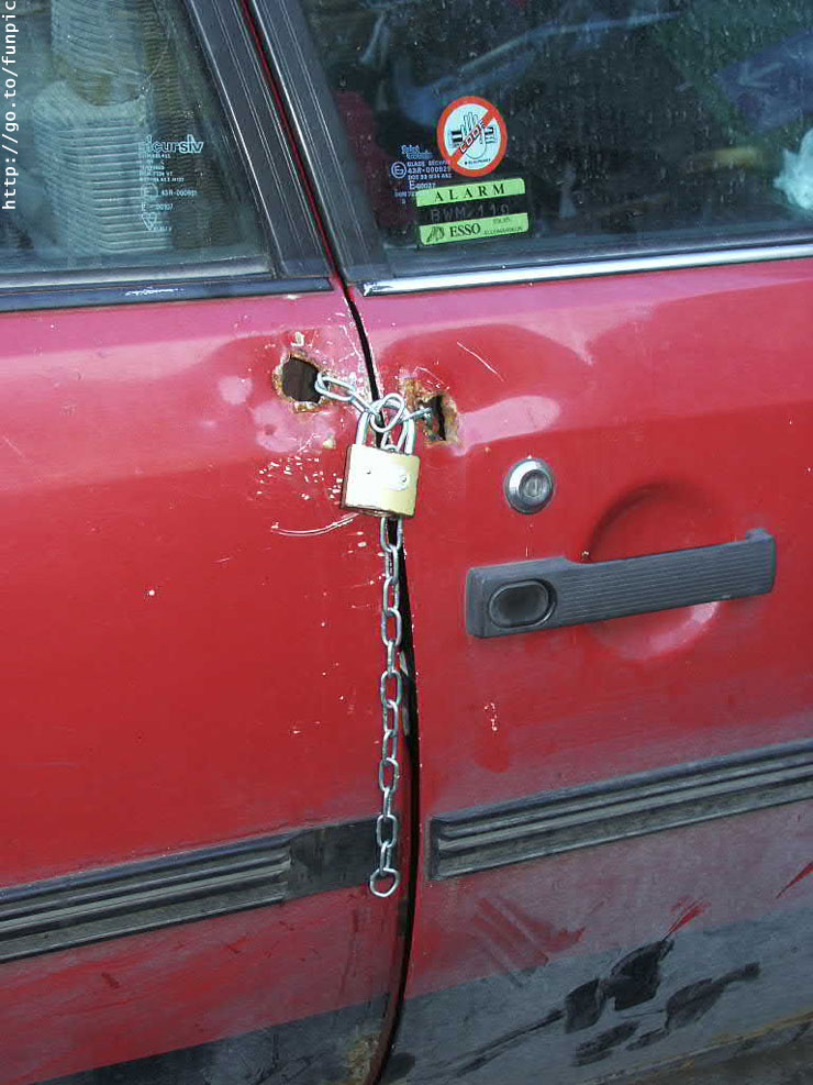 Nice car door lock!
