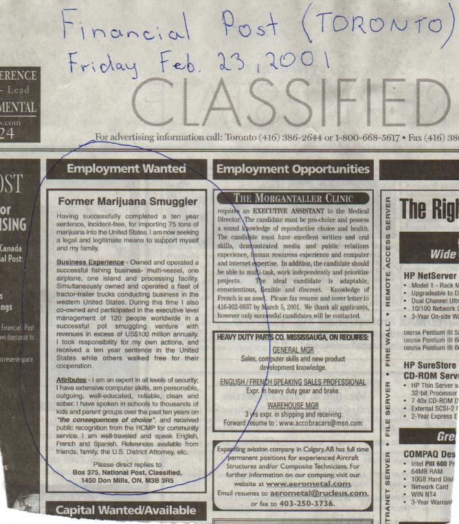 Employment Wanted